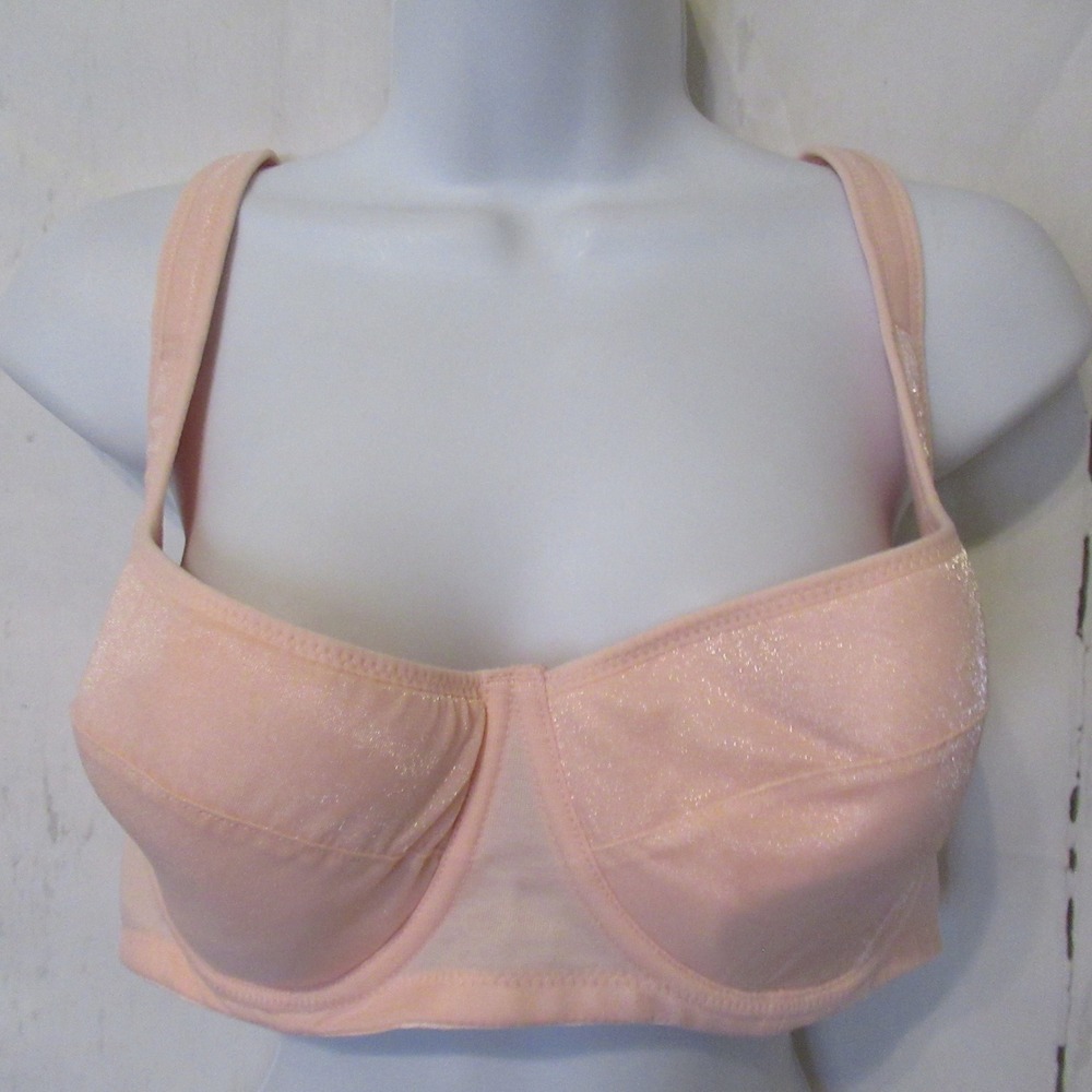 She Curve Bra 36G Pink Shimmer Push Up Underwire Back Closure